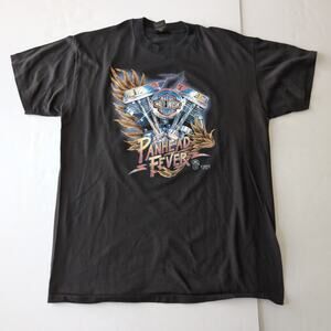 Vintage 1988 Harley Davidson 3D Emblem T Shirt XL 80s Panhead Fever Oklahoma